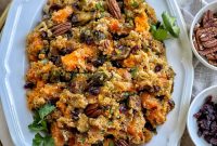 Fall Quinoa Salad with Roasted Squash and Cranberries