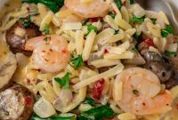 Tuscan Garlic Shrimp with Creamy Orzo