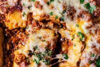 Cheesy Baked Lasagna Rolls with Marinara and Ricotta