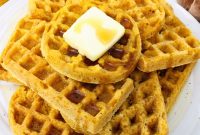 3-Ingredient Air Fryer Pumpkin Waffles for Fall Breakfast