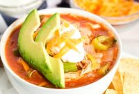 Comforting Chicken Tortilla Soup with Avocado and Crispy Tortillas