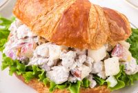Crisp Apple and Walnut Chicken Salad with Tangy Yogurt Dressing