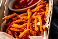Crispy Air Fryer Frozen Shoestring Fries with Seasoning