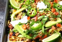 Sheet Pan Chicken Nachos with Loaded Toppings