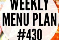 Weekly Meal Plan: Week 430 Menu and Grocery List