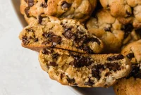 Tahini Chocolate Chip Levain-Style Cookies (Bakery Inspired)