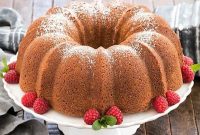 Moist White Chocolate Bundt Cake Recipe with Vanilla Glaze