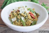 Quinoa Risotto with Roasted Asparagus & Sun-Dried Tomatoes