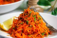 Classic French Carrot Salad with Lemon and Herbs
