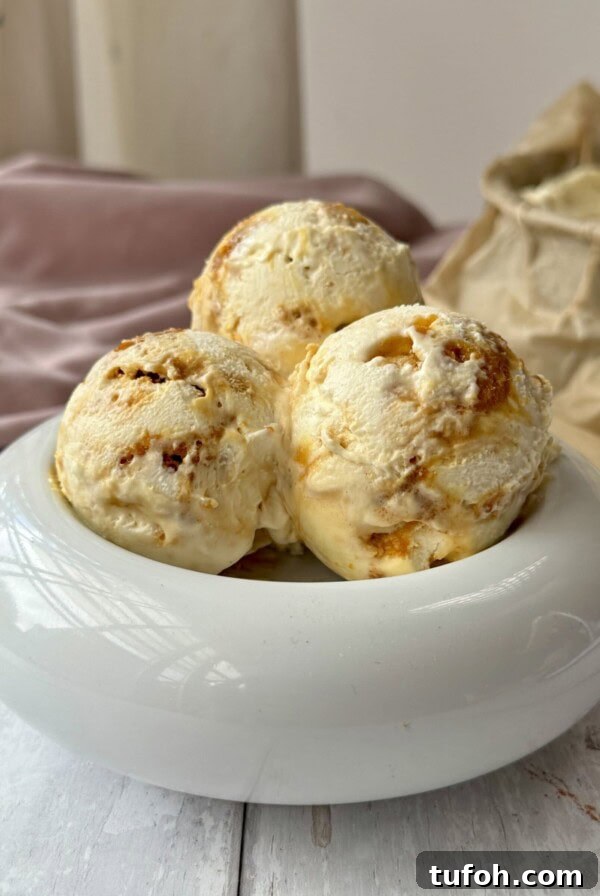 Homemade Honeycomb Ice Cream