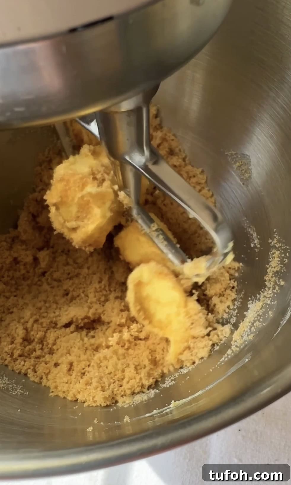beating butter and sugar.