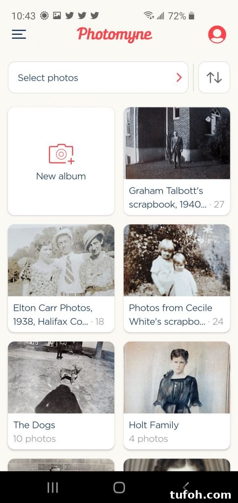 Preserve Family Photos and Protect Your Family History 4 Homepage of photomyne-app