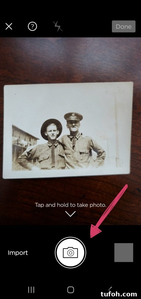 Preserve Family Photos and Protect Your Family History 7 photomyne-app-scan of black and white photo of 2 men in military uniforms