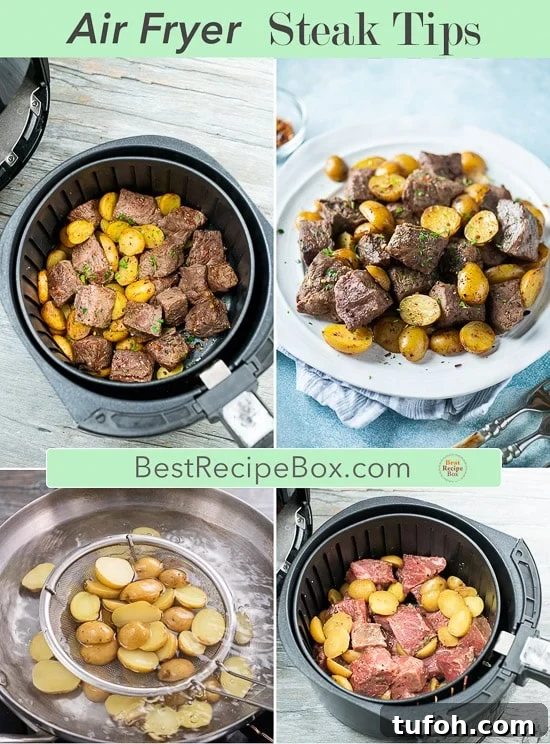 Best Air Fryer Steak Tips Recipe step by step 