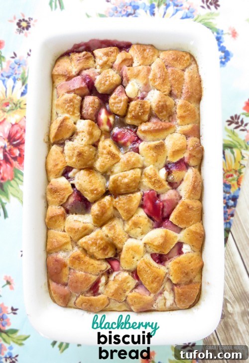 Blackberry Biscuit Bread recipe. So easy to make you'll never believe it!