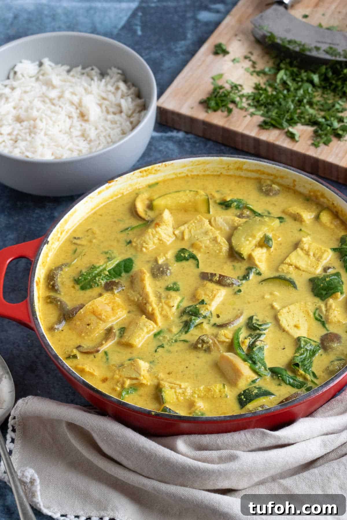 Leftover Turkey Curry: Flavorful Recipe for Quick Weeknight Dinner 8 A pan of leftover turkey curry.