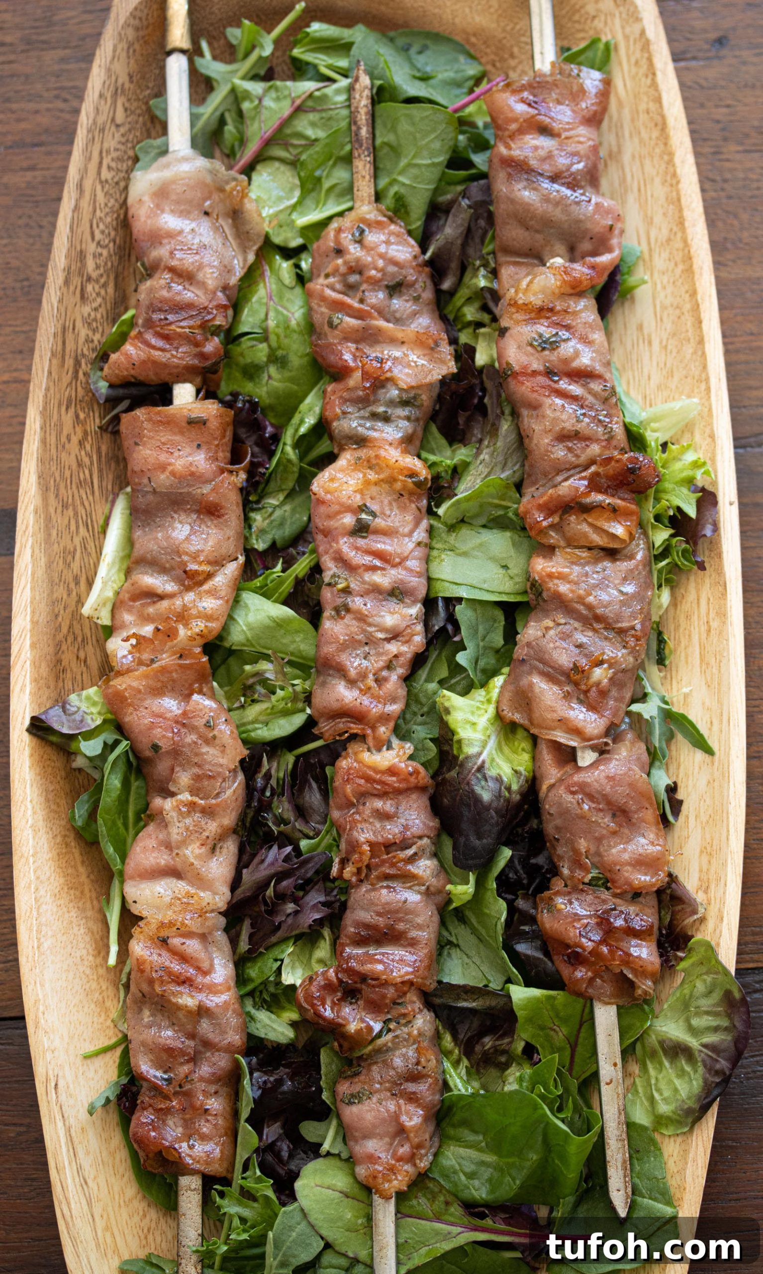 Shrimp Marinade In Tequila With Prosciutto And Basil