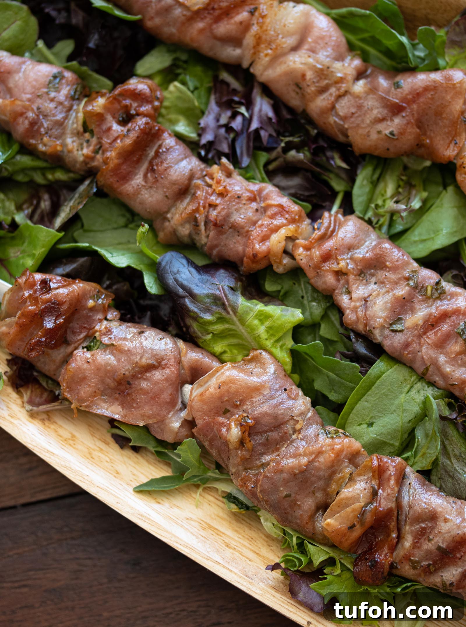 Shrimp Marinade In Tequila With Prosciutto And Basil