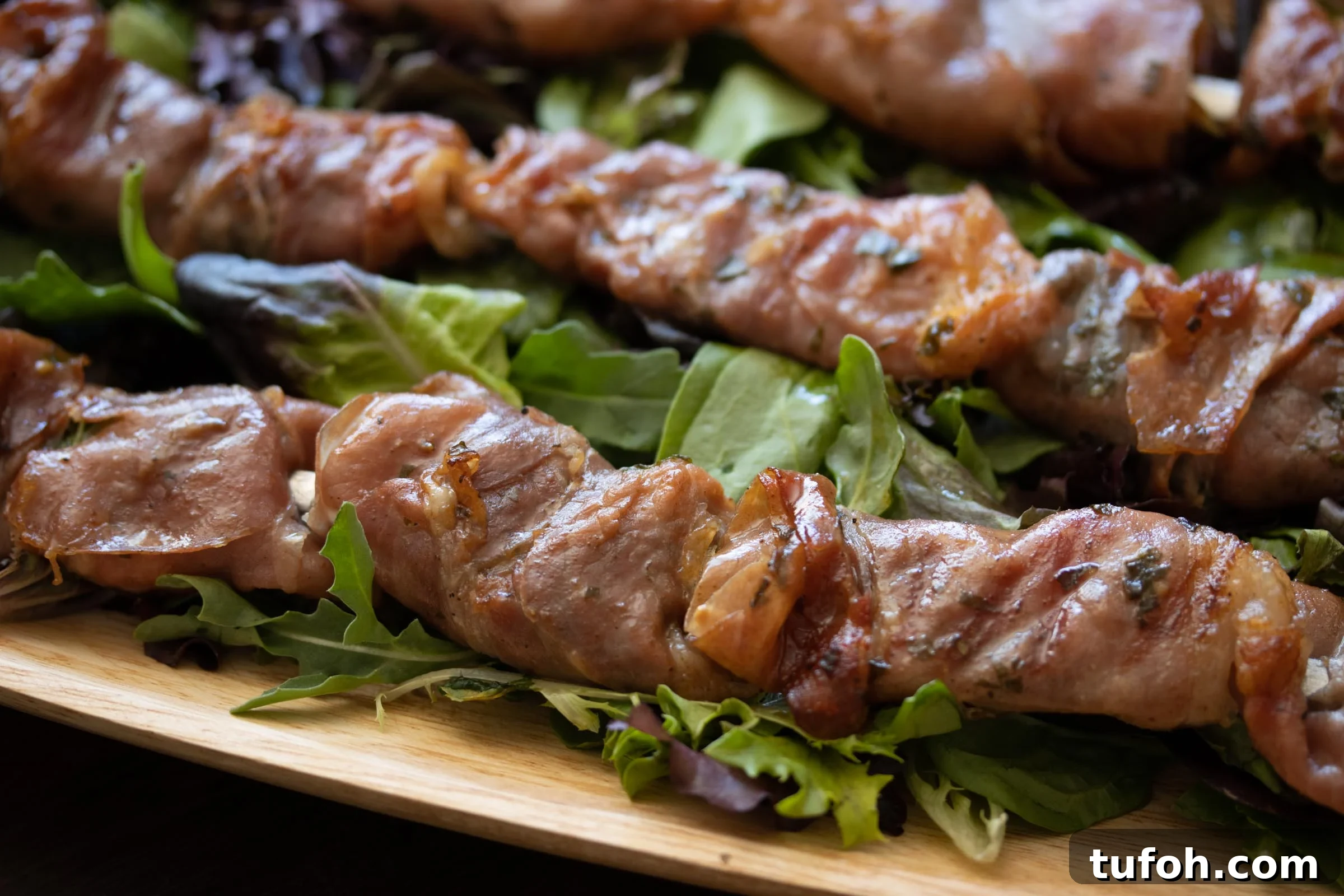 Shrimp Marinade In Tequila With Prosciutto And Basil