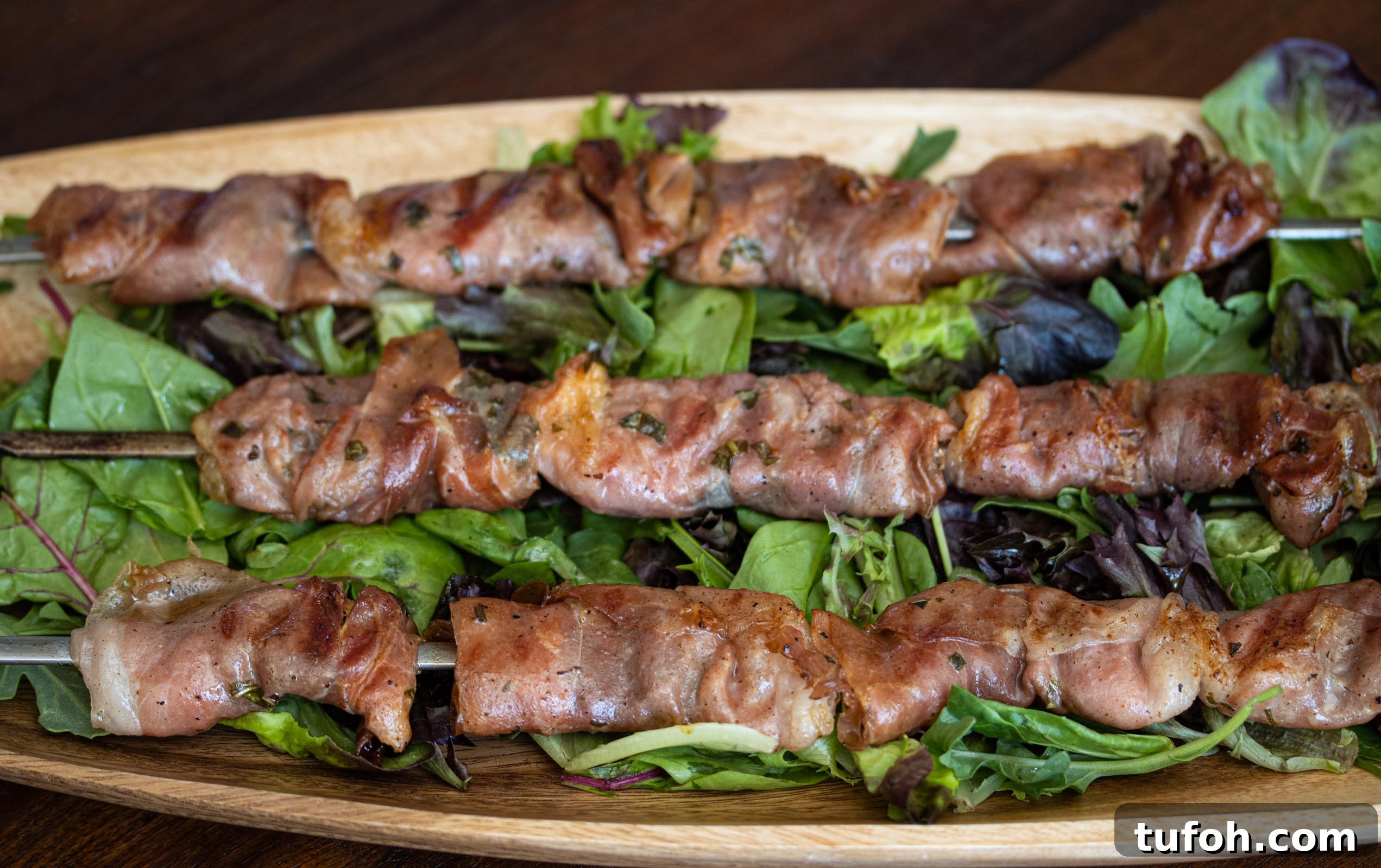 Shrimp Marinade In Tequila With Prosciutto And Basil