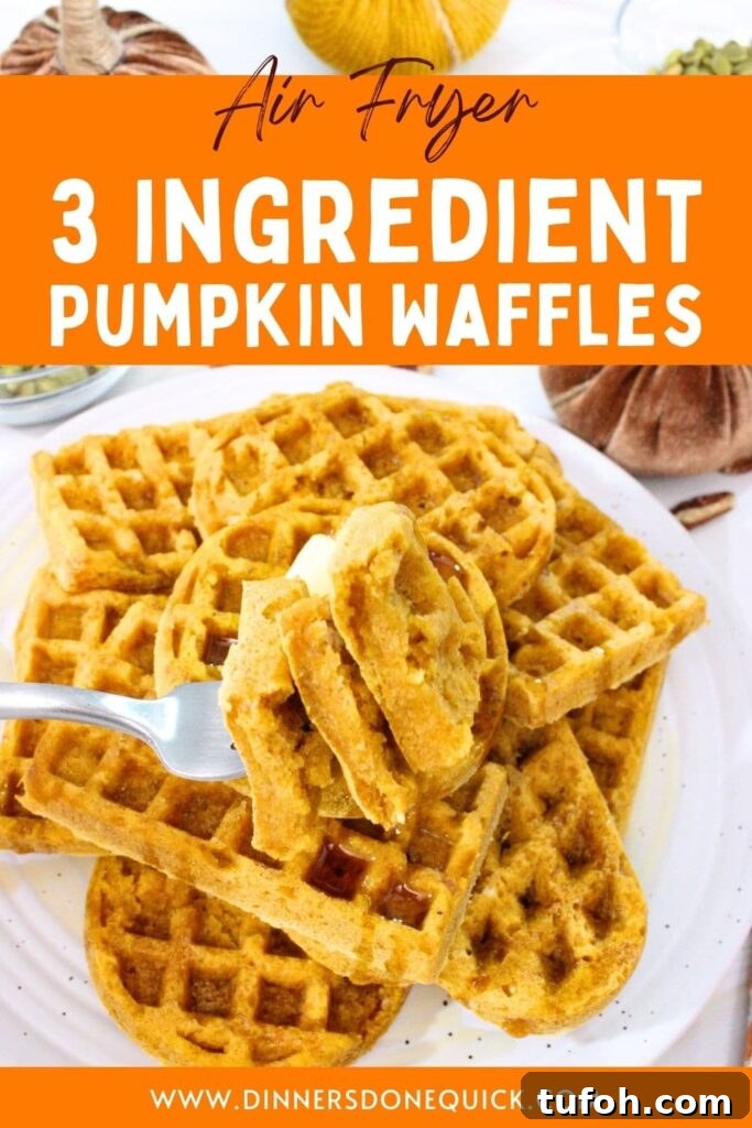 3-Ingredient Air Fryer Pumpkin Waffles for Fall Breakfast 16 3 ingredient pumpkin waffles in the air fryer dinners done quick pinterest