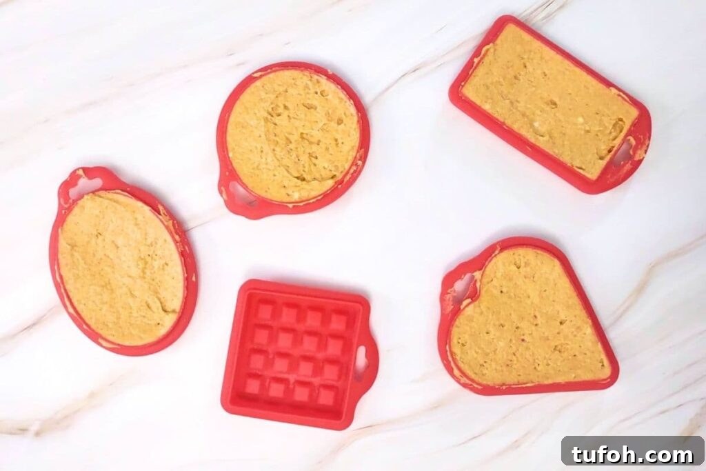 3-Ingredient Air Fryer Pumpkin Waffles for Fall Breakfast 6 spread batter into your waffle molds