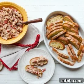 Smoky Chipotle Chicken Salad in a bowl and on bread.