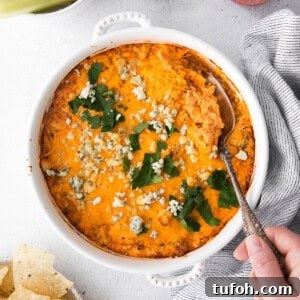 Blue cheese buffalo chicken dip.