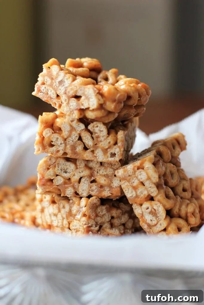No-Bake 3-Ingredient Cereal Bars with Peanut Butter & Honey 2 No bake cereal bars; only 3 ingredients