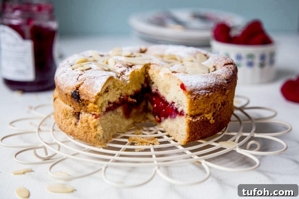 Vegan Raspberry Bakewell Cake