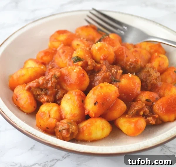 This Gnocchi with tomato and 'Nduja recipe is perfect way to warm up on these chilly evenings. It's super simple and extra comforting!