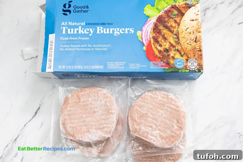 Crispy Air Fryer Frozen Turkey Patties in 12–15 Minutes 6 good & gather turkey burgers