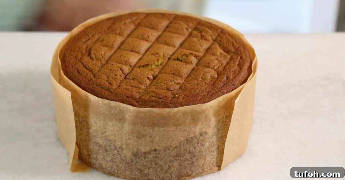 a whole matcha sponge cake