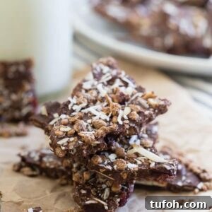 Dark chocolate granola bark.
