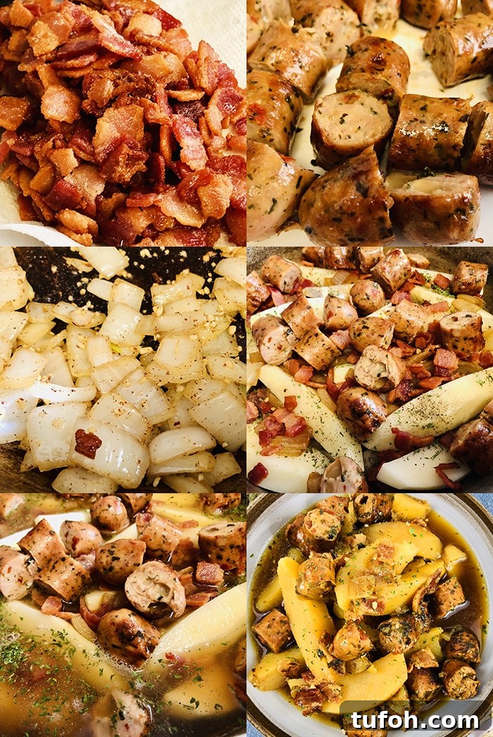 Collage Image With Step by Step Pictures on How to Make Irish Dublin Cottage Stew