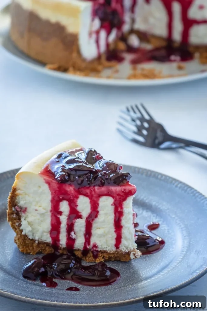 Ultimate Cherry Cheesecake Recipe with Silky Cream Cheese Filling 3 cherry cheesecake