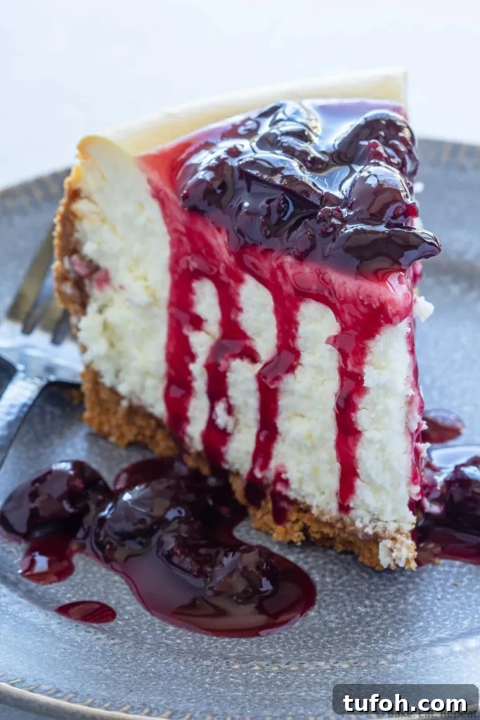 Ultimate Cherry Cheesecake Recipe with Silky Cream Cheese Filling 5 homemade cheesecake with cherry sauce