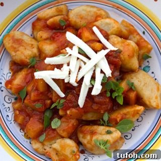 Eggplant & Potato Gnocchi With Chunky Eggplant Sauce