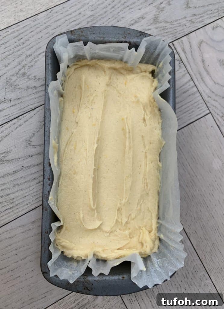 Iced Madeira Cake Recipe – Moist Classic Tea Cake 3 Madeira cake batter in tin