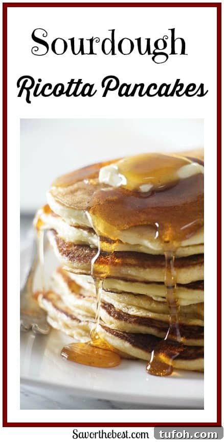 Sourdough Ricotta pancake recipe is an excellent way to use up that excess sourdough starter.