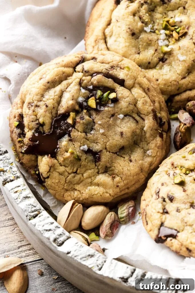 chocolate chip pistachio cookies