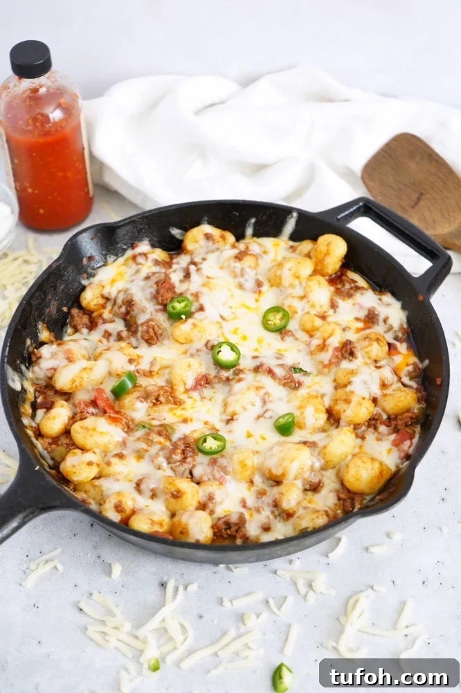 Skillet Taco Gnocchi: Quick One-Pan Tex-Mex Gnocchi Dinner 2 img 17367 10