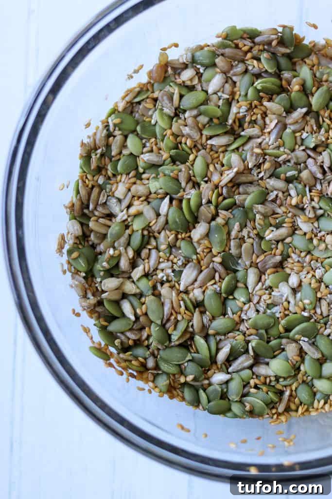 Sourdough Danish Rugbrød Rye Loaf Recipe 6 A bowl full of seeds