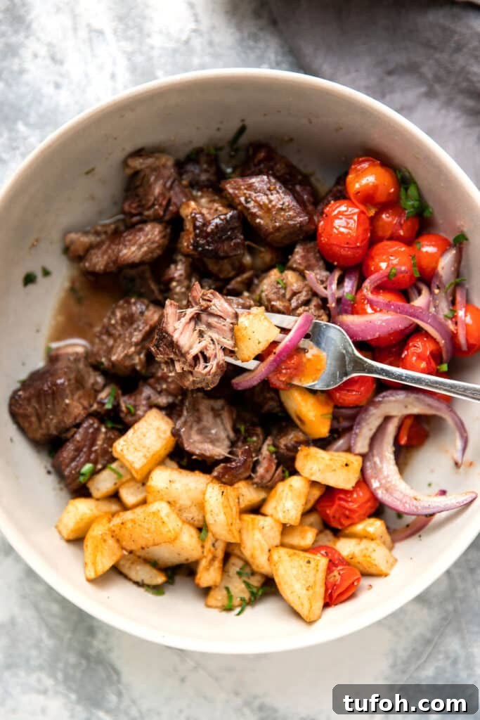 Slow Cooker Lemon Butter Steak Bites Recipe 4 slow cooker steak bites with butter lemon sauce tomato and crispy potatoes