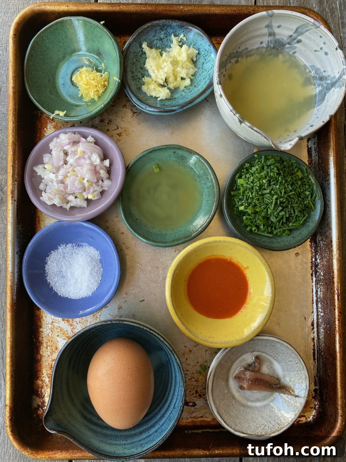 creamy chive citrus dressing prep