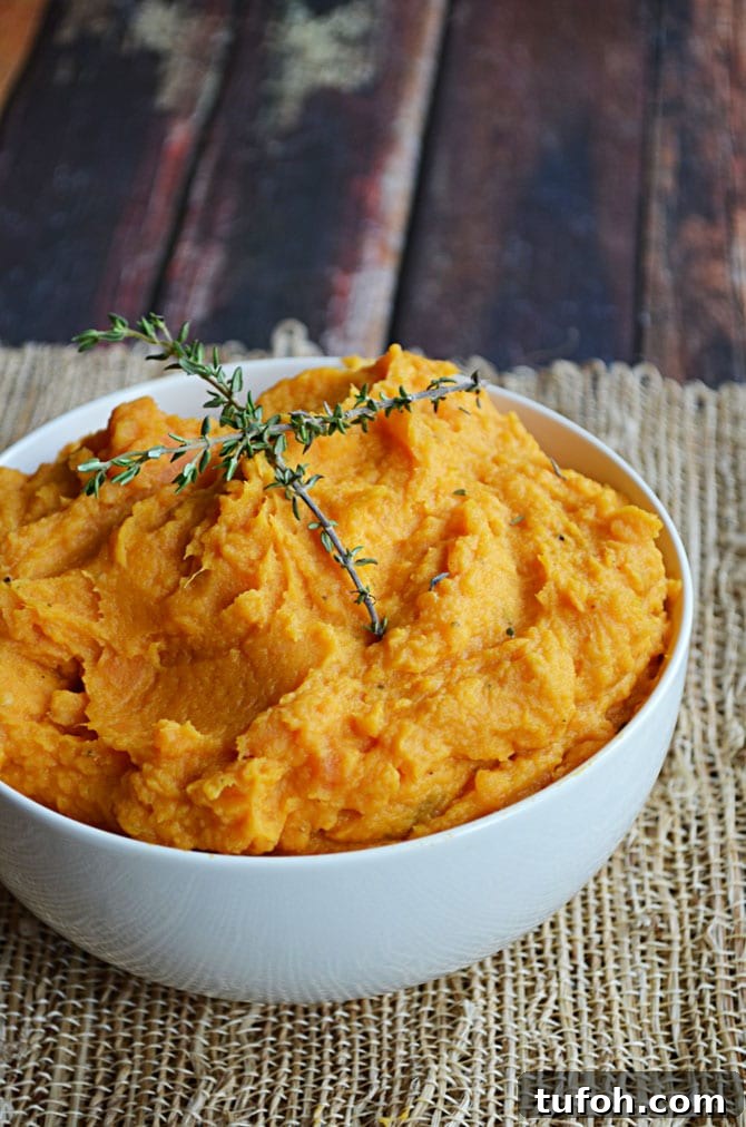Thyme Brown-Butter Mashed Sweet Potatoes Recipe 2 Thyme Brown Butter Mashed Sweet Potatoes