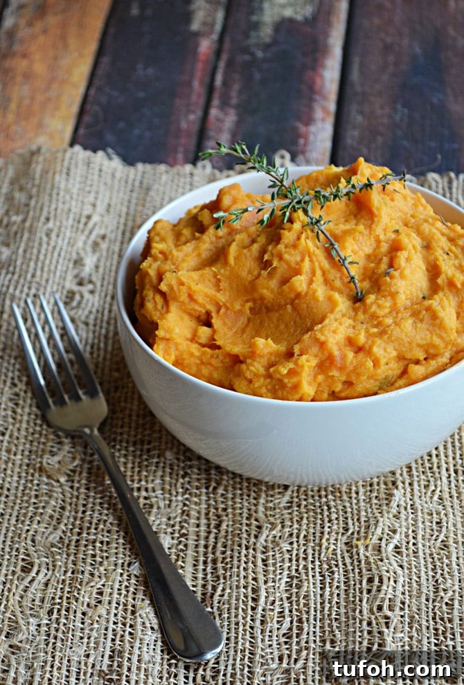 Thyme Brown-Butter Mashed Sweet Potatoes Recipe 3 Thyme Brown Butter Mashed Sweet Potatoes