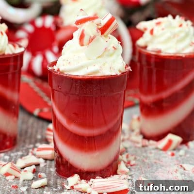 Minty Candy Cane Jello Shots Recipe for Holiday Parties 5 Candy Cane Jello Shots