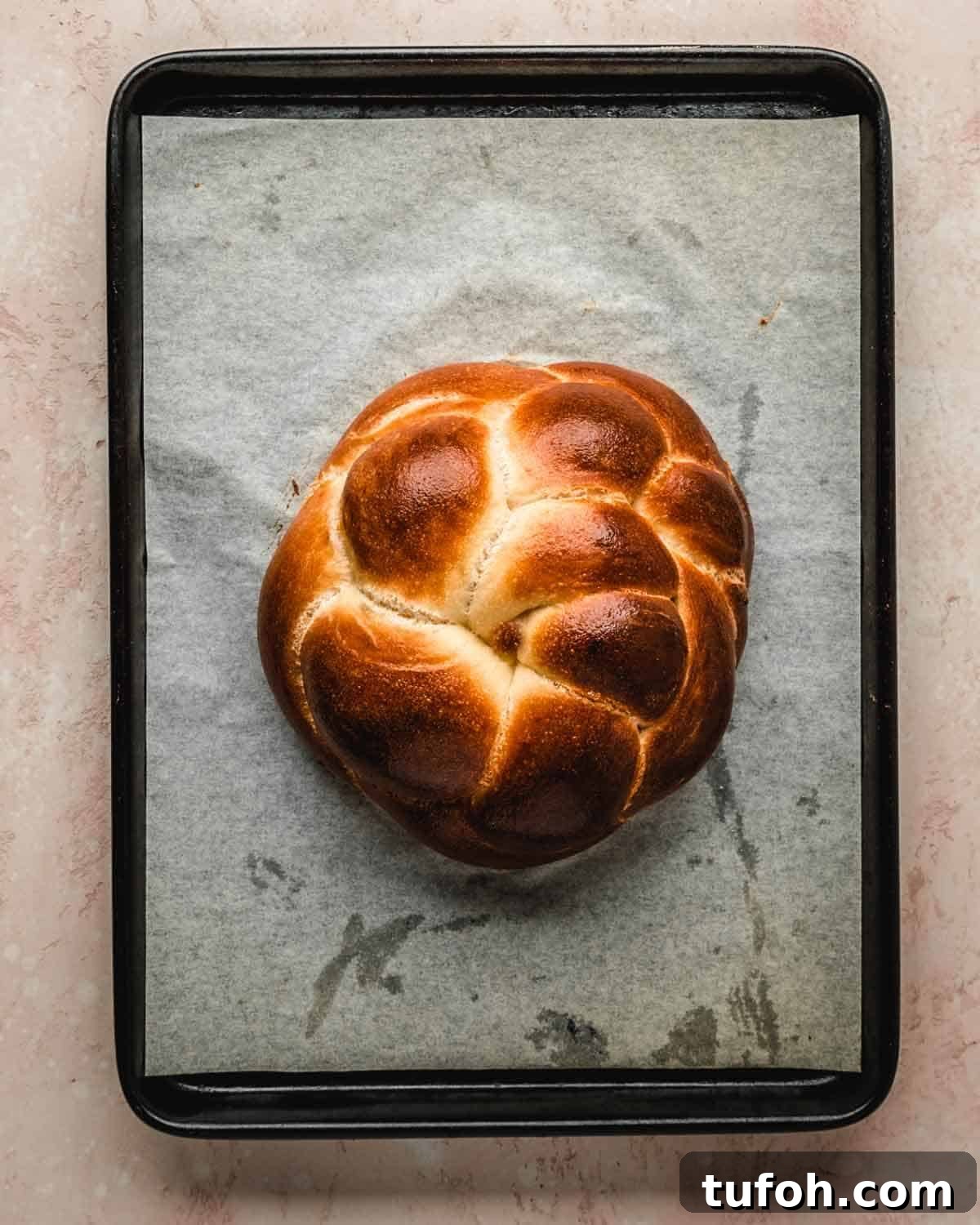 Sourdough Challah Recipe: Step-by-Step Guide for Perfect Braids 3 Just baked challah with sourdough.