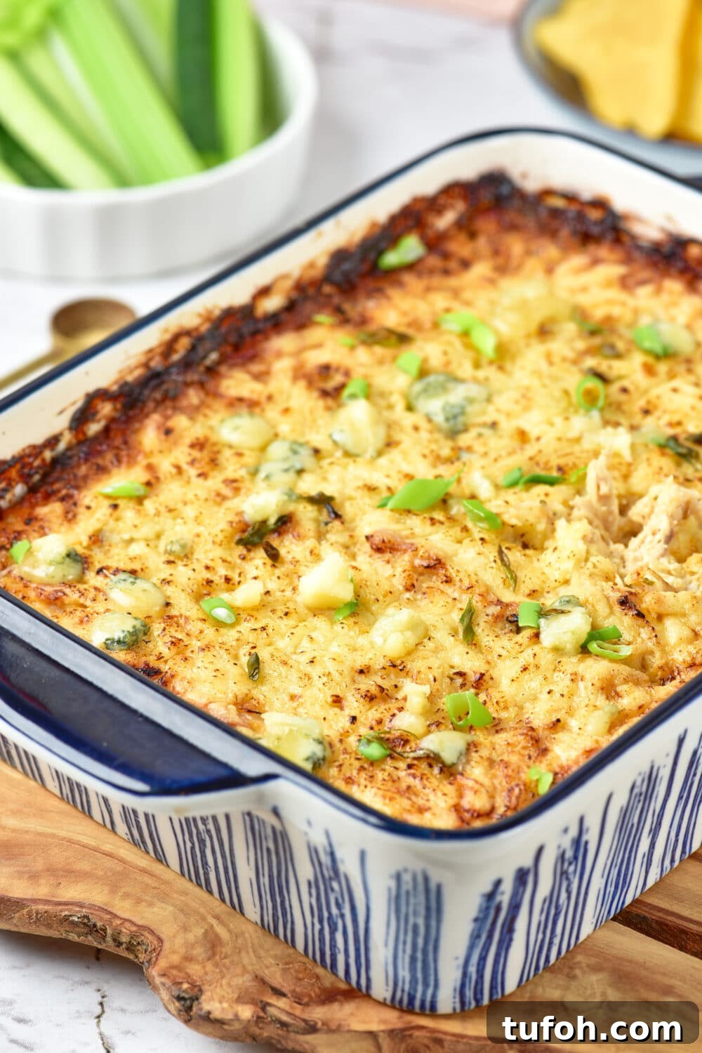 side view of Easy Buffalo Turkey Dip